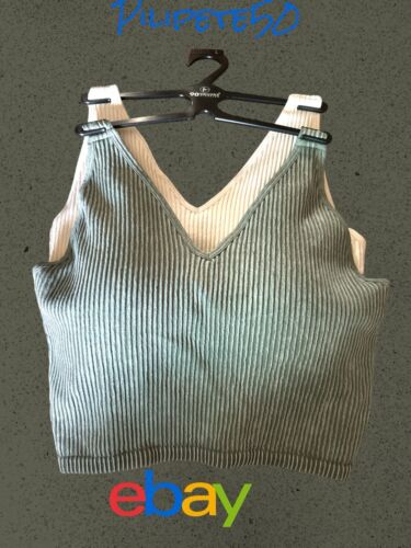 90 Degree By Reflex~LARGE BRAS Gardenia/Agave Green Seamless Alamo Bra~CUTE
