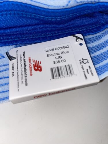 New Balance Medium Impact Sports Bra~Style R000542 Sze L~ELECTRIC BLUE~REAR FIND
