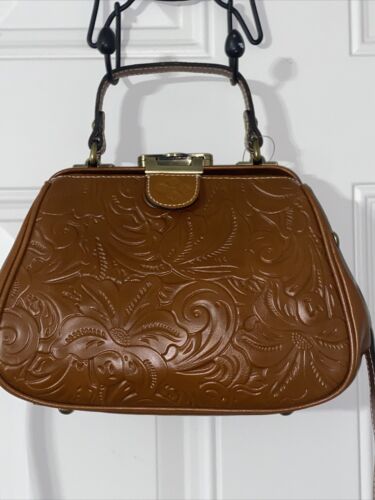 Patricia Nash Gracchi Satchel Florence Floral Embossed Leather Bag NEW -CLASSY!