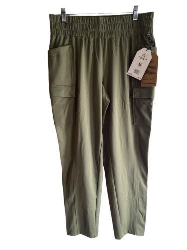 Avalanche Women Pants  Buttery Soft Squat Relax Wide Leg  Olive Green MEDIUM NWT