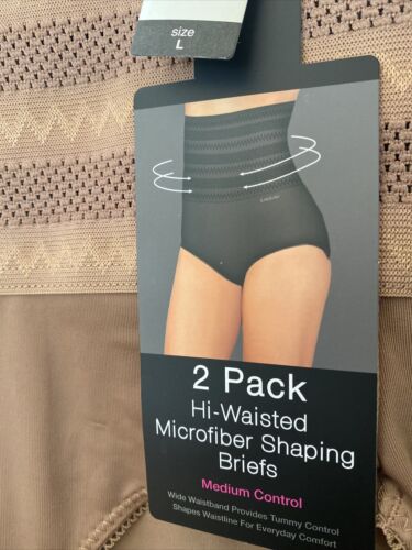 bebe Women’s 2 Pack High-Waisted Microfiber Shaping Briefs Tag Free NWT~