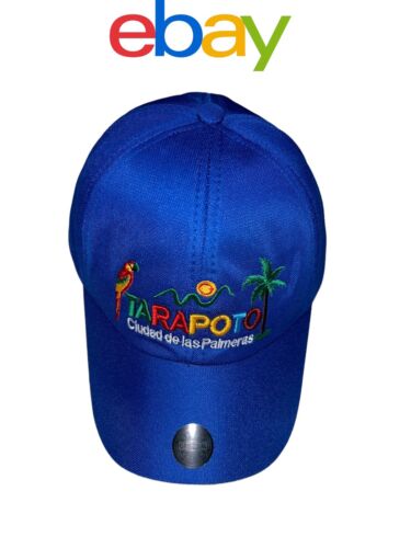 TARAPOTO~Peruvian Amazon Side~Hat Cap Blue Embroidered Multicolor Strap Back NEW