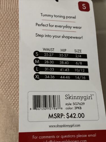 Skinnygirl Shaping Seamless Briefs Multicolor Sze S~3 pair SG7629~GREAT FIT