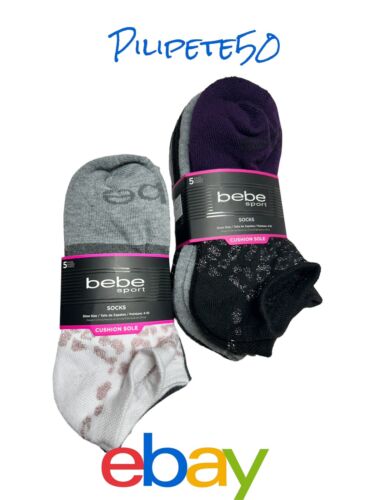 Bebe Logo Sport Socks Logo Patterns Multicolor Size 4 -10~8 Pair in each Pack-