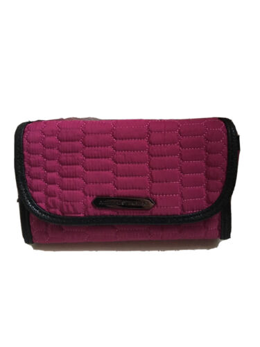 Aimee Kestenberg LANGLEY Pink/Quilt SILVER Pyramid Zip FoldOver T00200 MSRP $24