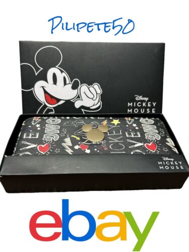 Disney Mickey and Minnie Mouse Zip Around Wallet Organizer~ Bio World~Multicolor