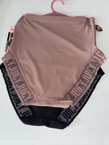 Juicy Couture Women 2Pack~ Shaping Brief Black ~LOGO~No Panty Lines~ UNIQUE!