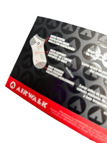 Airwalk Crew Socks 6 Pair Men 10-13 Arch Support~Mesh Vented~Black/White/Gray