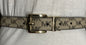 MICHAEL KORS BELT REVERSIBLE BEIGE MK LOGO/ BLACK GOLD BUCKLE
