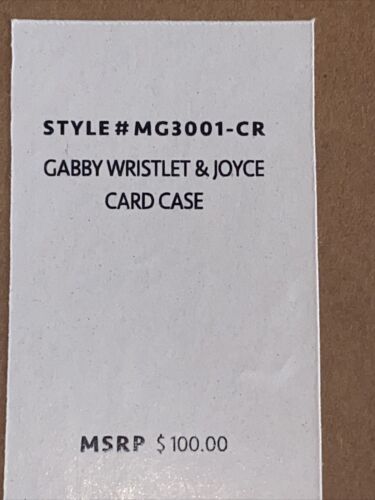 Margot New York leather Gabby Wristlet Wallet & Joyce Card-Case Style# MG3001-CR