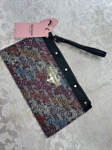 Juicy Couture~Black Beige Multi Glam Wristlet ~ REALLY CUTE~JUST FOR YOU!