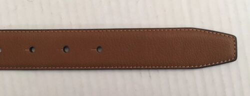 MICHAEL KORS BELT LUGGAGE BROWN MK LOGO BUCKLE SILVER SIZE 36 MSRP$48