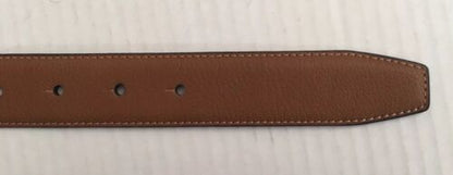 MICHAEL KORS BELT LUGGAGE BROWN MK LOGO BUCKLE SILVER SIZE 36 MSRP$48