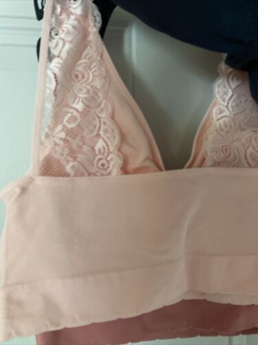 Delta Burke 3-Pack Seamless Bras Size 1X Soft Comfort Lounge Removable Pads NEW