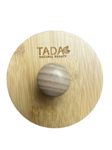 TADA~ Wooden Bamboo Soft Silicone Bristles Scalp & Hair Massager Shampoo Brush