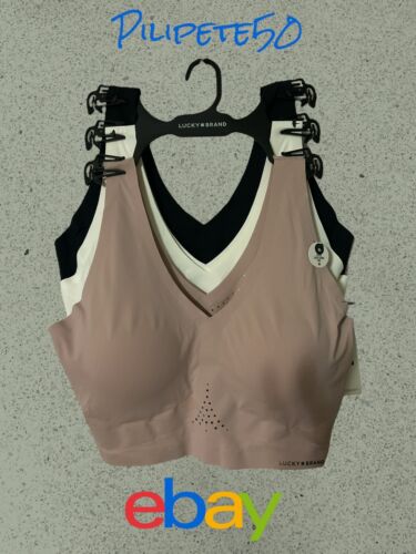 Lucky Brand Set Of 3~Seamless Laser Cut Bra LVD60252~Sz.XL~Multicolor~UNIQUE $84