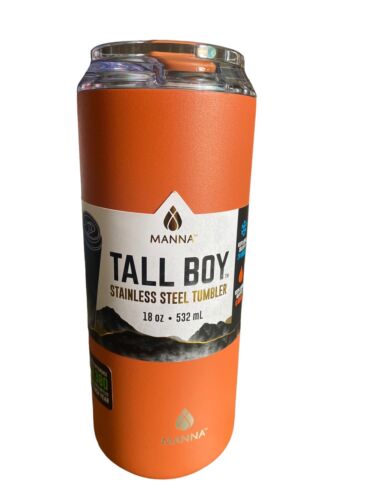 MANNA 18 oz TALL BOY TRAVELER INSULATED STAINLESS STEEL TUMBLER NEW AUTHENTIC