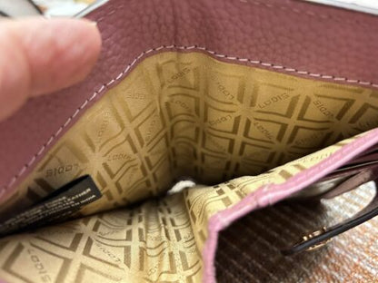 LODIS Coin Purse Bifold Card Wallet BLUSH  Genuine Leather-ABSOLUTELY BEAUTIFUL!