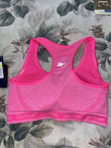 Reebok Sport Seamless Neon Knock￼ Out Pink￼ Bra  XLARGE Retail $40 NEW