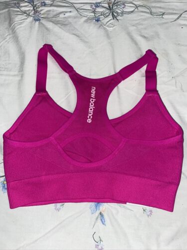 New Balance Medium Impact Sports Bra Style #112009 PEONY Size XL-  REAR FIND!