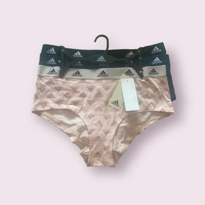 Adidas Women's 3-PK Cotton Boyshort Underwear  4A1H32 (Size L) NWT MSRP $36