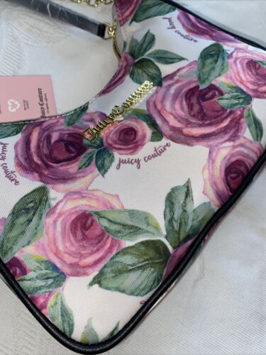 JUICY COUTURE GARDEN CREAM CHAINS IN LOVE CROSSBODY BAG WITH AIRPOD CASE POUCH