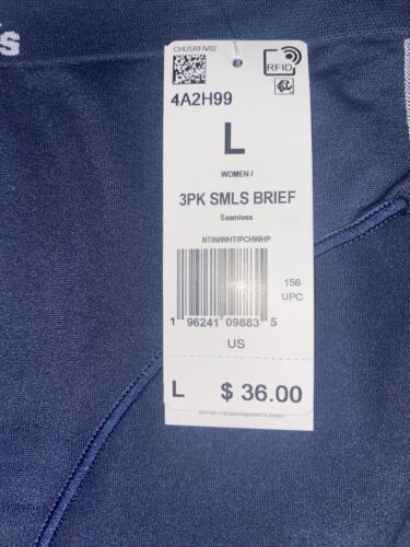 Adidas Women's 3-PK Blend Spandex Hipster Underwear 4A2H99 (Size L)  MSRP $36