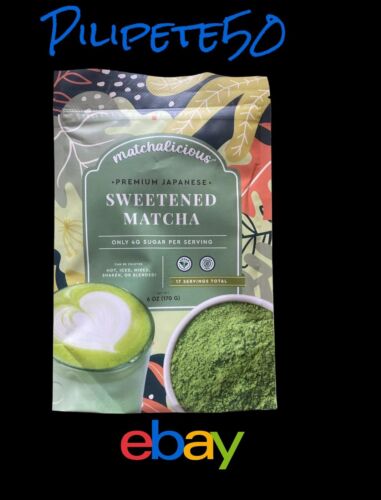 MATCHA Matchalicious Premium Japanese Sweetened GreenTeaPowder 6 oz~17 Servings