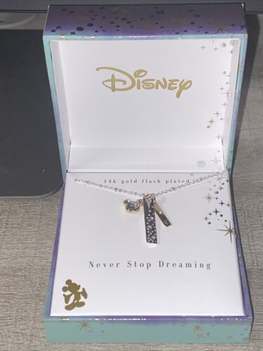 Disney LARocks Mickey Mouse “Never Stop Dreaming” 14k Gold Flash Plated Necklace