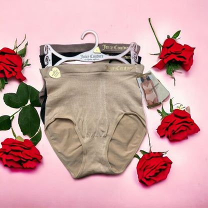 JUICY COUTURE~3 Pk  WOMEN’S FIT PANTIES~MULTICOLOR~  JC4301~ALL SIZES~GREAT FIT!