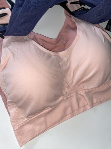 DELTA BURKE~3 PACK COMFORT SEAMLESS BRAS ~ SIDE DETAIL~ALL SIZES~GREAT FIT!
