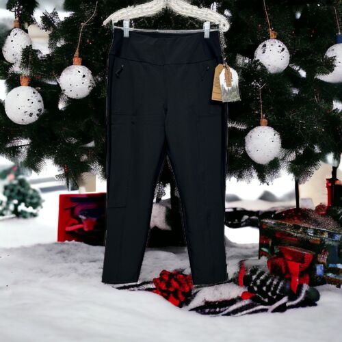 Avalanche Women's Pants~BLACK~High Waisted~Zip Pocket~4 Way Stretch~CA718R~Sz XL