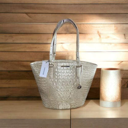 Brahmin Small Bowie Stardust Melbourne  Leather Bag-Double Handle UNIQUE!