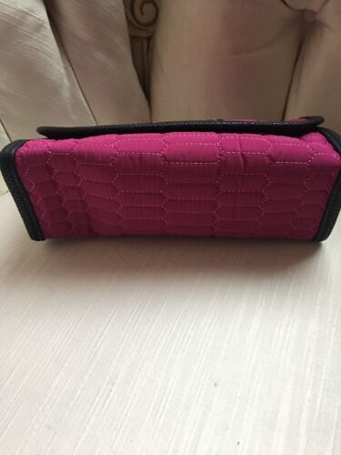 Aimee Kestenberg LANGLEY Pink/Quilt SILVER Pyramid Zip FoldOver T00200 MSRP $24