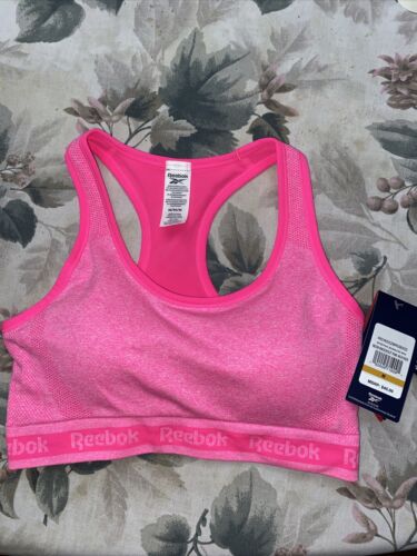 Reebok Sport Seamless Neon Knock￼ Out Pink￼ Bra MEDIUM Retail $40 NEW