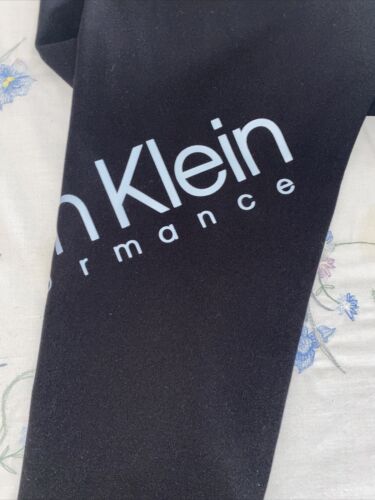 Calvin Klein Women's Logo Print Performance Legging PFSP6553 Black/White Size XL