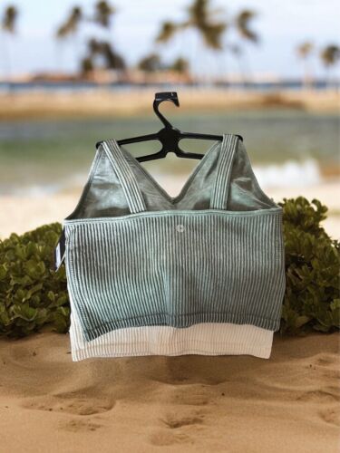 90 Degree By Reflex~LARGE BRAS Gardenia/Agave Green Seamless Alamo Bra~CUTE