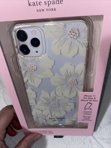 Kate Spade Phone Case for iPhone 11 Pro Max Reverse Hollyhock Floral W/Gemstones