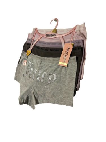 Juicy Couture~Women Boyshort Underwear Panties Cotton Blend 5-Pair JC7530~WOW~L
