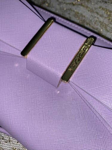 Betsey Johnson Zip Around Wristlet Wallet BOW DESIGN - LILAC & Gold Hardware NWT
