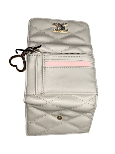 Juicy Couture Ivory Wallet CardHolder~JC Rhinestones Embedded~Trifold~CLASSY~NEW