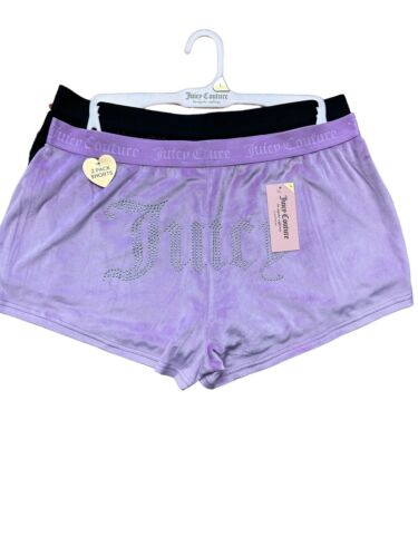 JUICY COUTURE MULTICOLOR  VELOUR RHINSTONES LOGO~JC1751~SLEEP SHORTS ALL SIZES