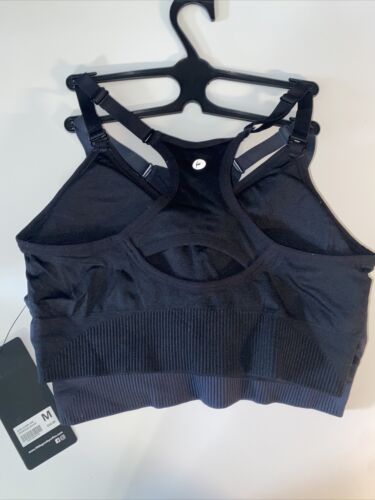 90 Degree By Reflex High Performance~Sport Bra~Charcoal &Black Set of 2~Sze MED.