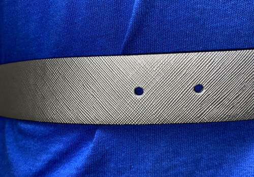 MICHAEL KORS BELT REVERSIBLE BLACK LARGE LOGO/METALLIC SILVER WITH SILVER BUCKLE