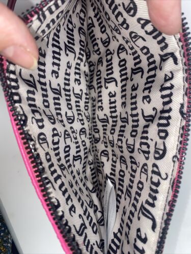 Juicy Couture~Wristlet Raspberry Tart & Gold Studs ~Glam Wristlet~Stamp~CUTE