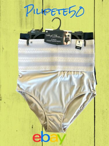 Marilyn Monroe 2pc MM7157~Elastic Belly Band~Hi Waist Shaping Briefs~L~GREAT !