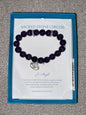 Sacred Stone Circles Bracelet Amethyst W/ Lotus Flower Silver-Tone - RARE  FIND