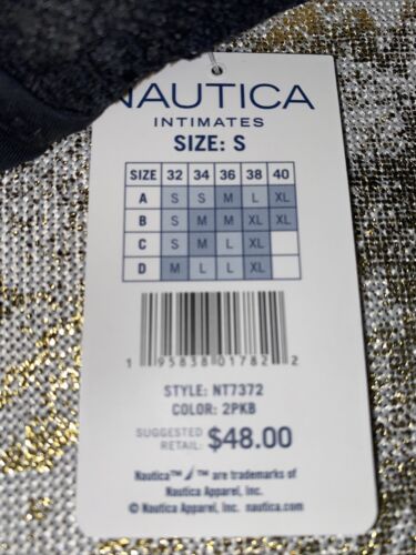 NÁUTICA 2PACK INTIMATES LOUNGE COMFORT BRAS SIZE S RETAIL $48 BEAUTIFUL NEW