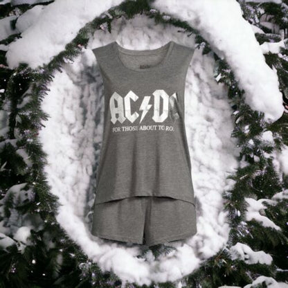 AC/DC Women's  Tank Top, Shorts and Socks, 3-Piece Sleep Set 3XL