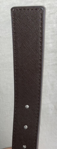 MICHAEL KORS BELT REVERSIBLE BROWN/WHITE MK LOGO LARGE